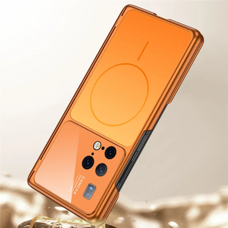 For Huawei Mate X2 4G / Mate X2 5G Magnetic Case Matte PC Phone Cover - Orange