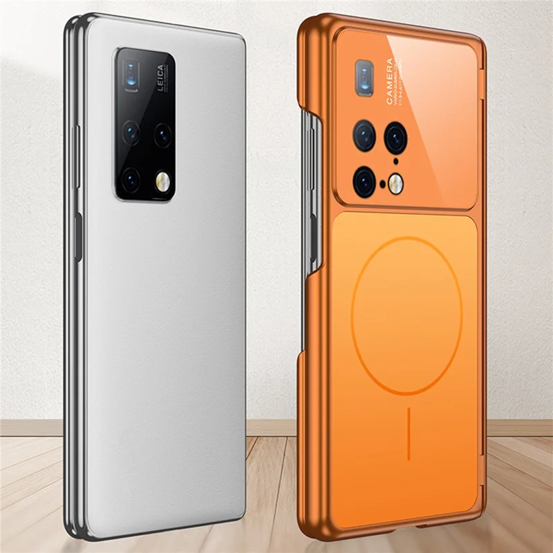 For Huawei Mate X2 4G / Mate X2 5G Magnetic Case Matte PC Phone Cover - Orange