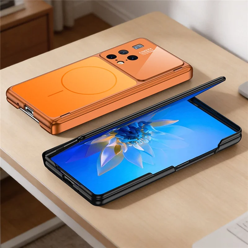 For Huawei Mate X2 4G / Mate X2 5G Magnetic Case Matte PC Phone Cover - Orange