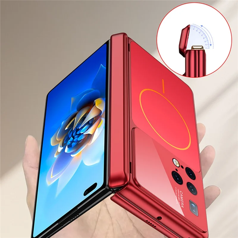 For Huawei Mate X2 4G / Mate X2 5G Magnetic Case Matte PC Phone Cover - Orange