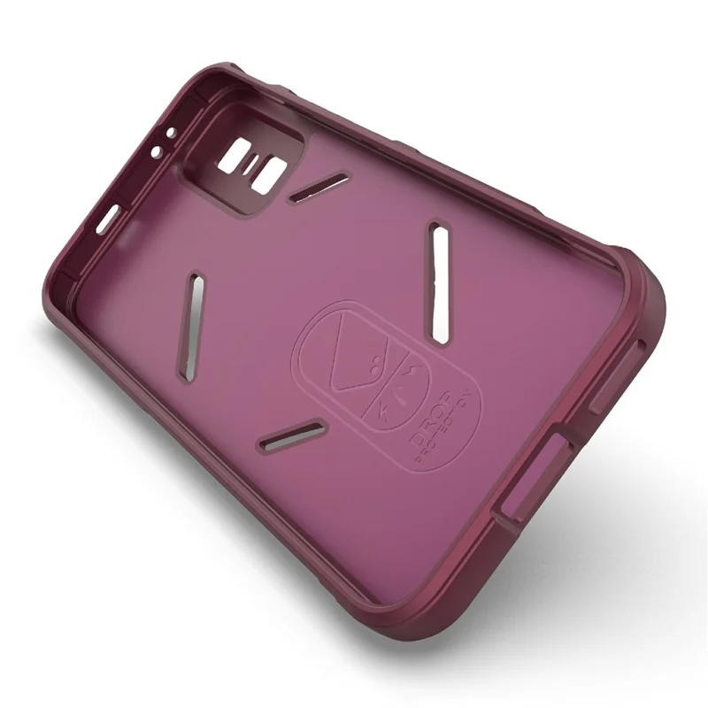 For Infinix GT 30 Pro 5G Phone Case Anti-Drop Soft TPU Rugged Back Cover - Wine Red