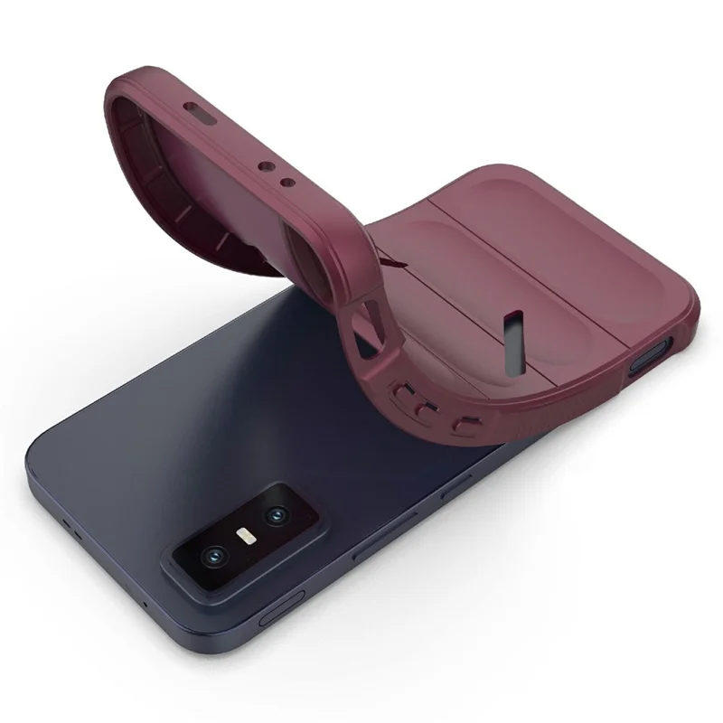 For Infinix GT 30 Pro 5G Phone Case Anti-Drop Soft TPU Rugged Back Cover - Wine Red