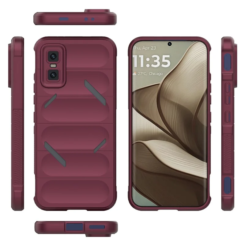 For Infinix GT 30 Pro 5G Phone Case Anti-Drop Soft TPU Rugged Back Cover - Wine Red