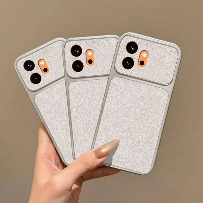 Étui pour Honor 600 5G, coque de protection en cuir PU texture antidérapante TPU - Blanc