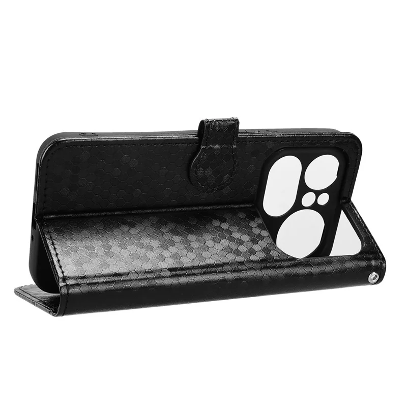 For Nothing Phone (4a) Pro Wallet Case Dot Pattern Imprint PU Leather Phone Cover with Wrist Strap - Black