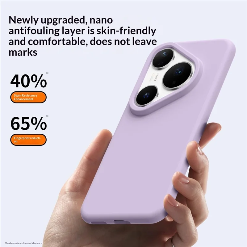 For Huawei Pura 70 Magnetic Case Skin-friendly Liquid Silicone + PC Phone Cover - Light Purple
