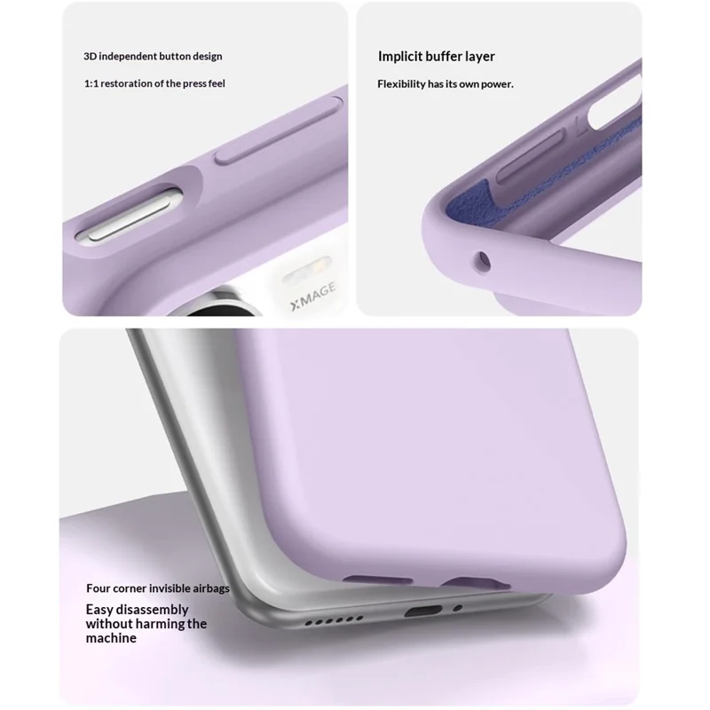 For Huawei Pura 80 Magnetic Case Skin-friendly Liquid Silicone + PC Phone Cover - Light Purple
