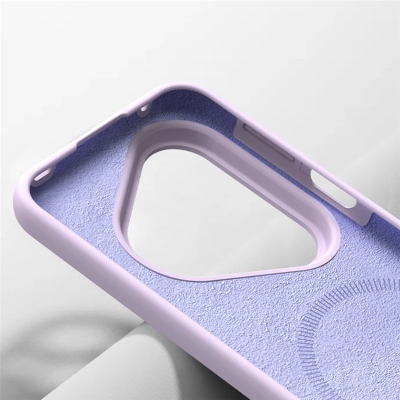 For Huawei Pura 80 Magnetic Case Skin-friendly Liquid Silicone + PC Phone Cover - Light Purple