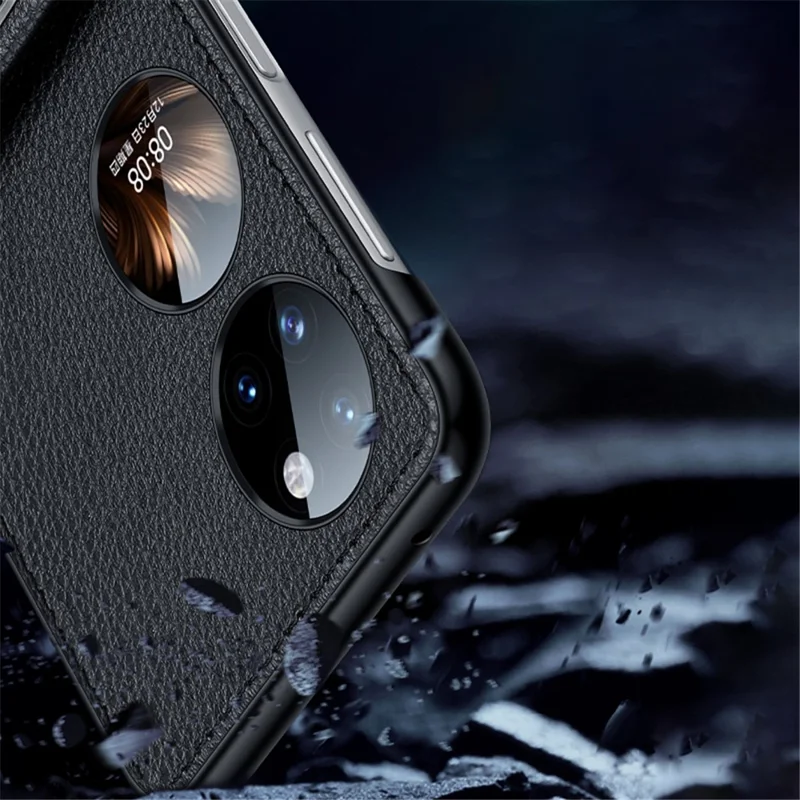 Sulada Für Huawei P50 Pocket Kickstand Anti-kratzer-faltkoffer PU Leder Beschichtete Pc-stoßdämpfung Telefonabdeckung - Orange