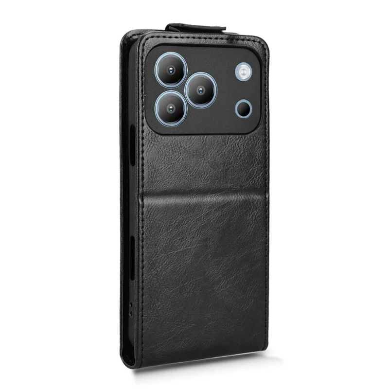 Чехол-книжка с подставкой для Blackview Wave 7C, магнитная застежка, вертикальный откидной кожаный чехол с держателем карт - черный