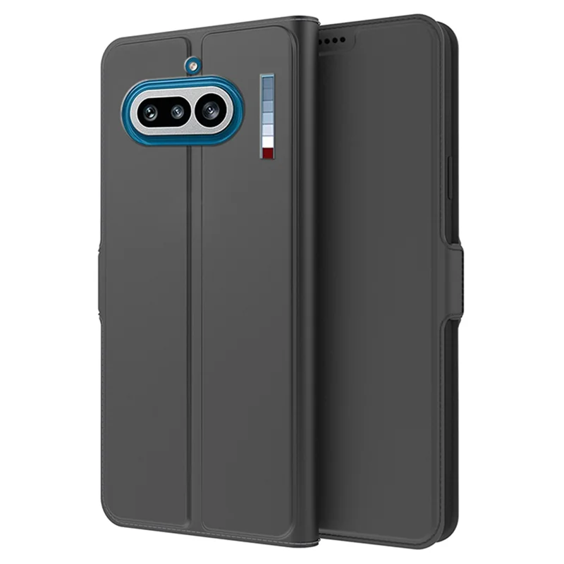 For Nothing Phone (4a) Case Shockproof TPU Inner Shell Leather Phone Cover Card Slot - Black