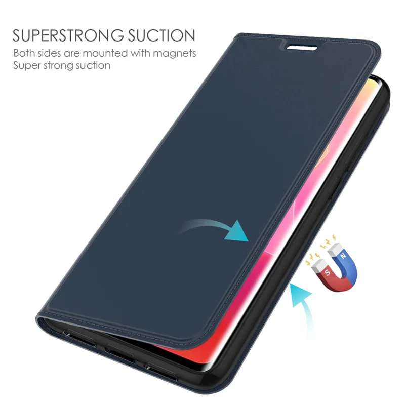 For OnePlus 15T 5G Case PU Leather Phone Cover with Card Holder Stand - Blue