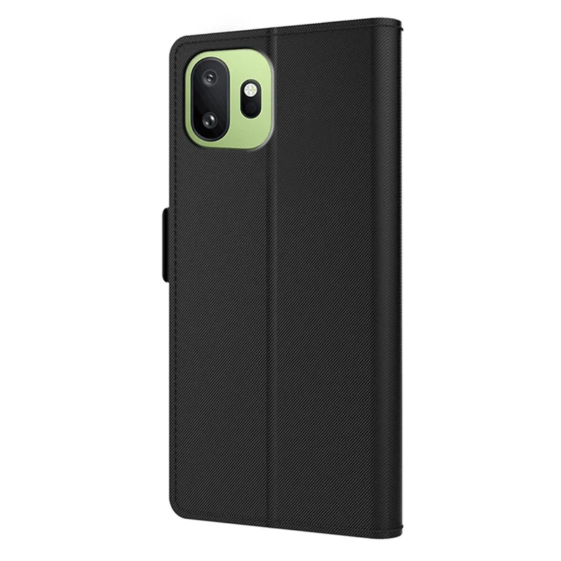 For OnePlus 15T 5G Case PU+TPU Magnetic Flip Phone Cover with Stand - Black