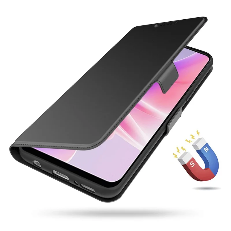 For Oppo Find X9 5G Case Shockproof TPU Inner Shell Leather Phone Cover Card Slot - Black