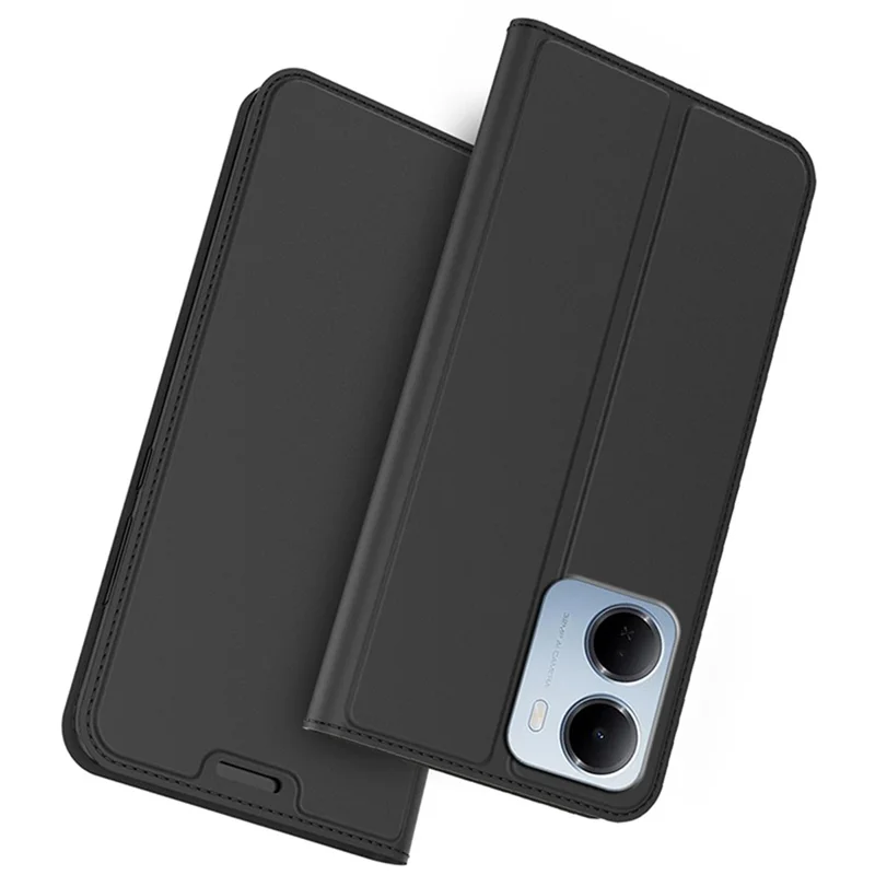 For Xiaomi Redmi 15a 5G Case PU Leather Phone Cover with Card Holder Stand - Black