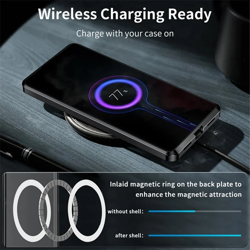 For Samsung Galaxy S22 Ultra 5G Magnetic Case Football Pattern PC+TPU Protective Cover with Lens Film - LK00320-021