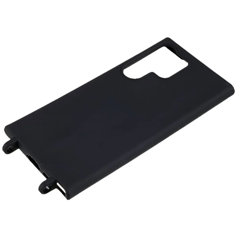 For Samsung Galaxy S26 Ultra Case TPU Soft Shockproof Phone Cover with Adjustable Lanyard - Black