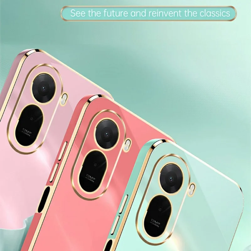 XINLI For Xiaomi Poco C85x 5G / Redmi A7 Pro 4G (171.56mm) Case TPU Phone Cover with Electroplating Frame - Cyan