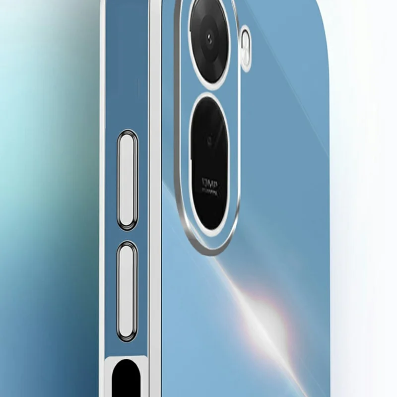 XINLI For Xiaomi Poco C85x 5G / Redmi A7 Pro 4G (171.56mm) Case TPU Phone Cover with Electroplating Frame - Cyan