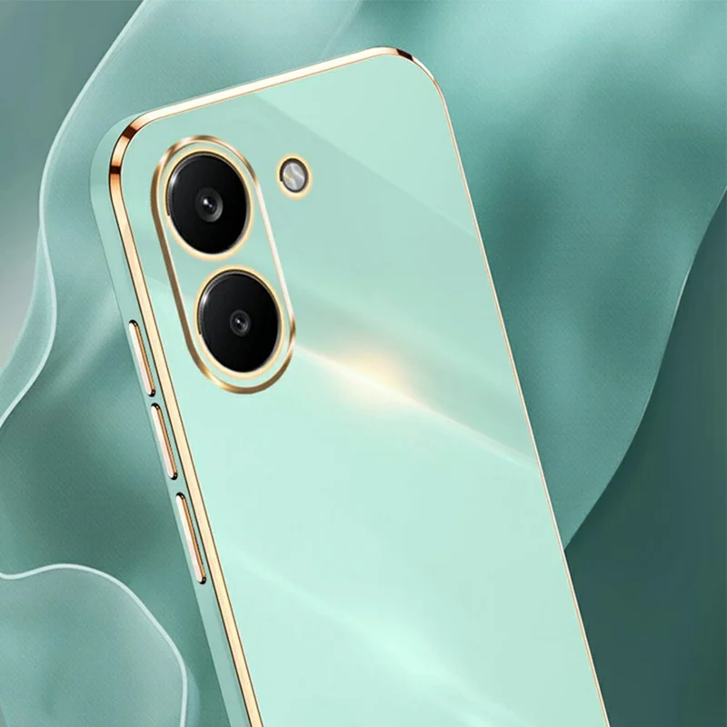 XINLI For Xiaomi Redmi Turbo 5 5G  /  Poco X8 Pro 5G Case TPU Phone Cover with Electroplating Frame  - Cyan