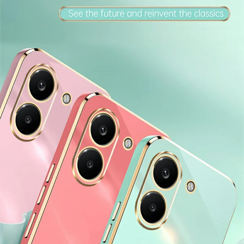 XINLI For Xiaomi Redmi Turbo 5 5G  /  Poco X8 Pro 5G Case TPU Phone Cover with Electroplating Frame  - Cyan