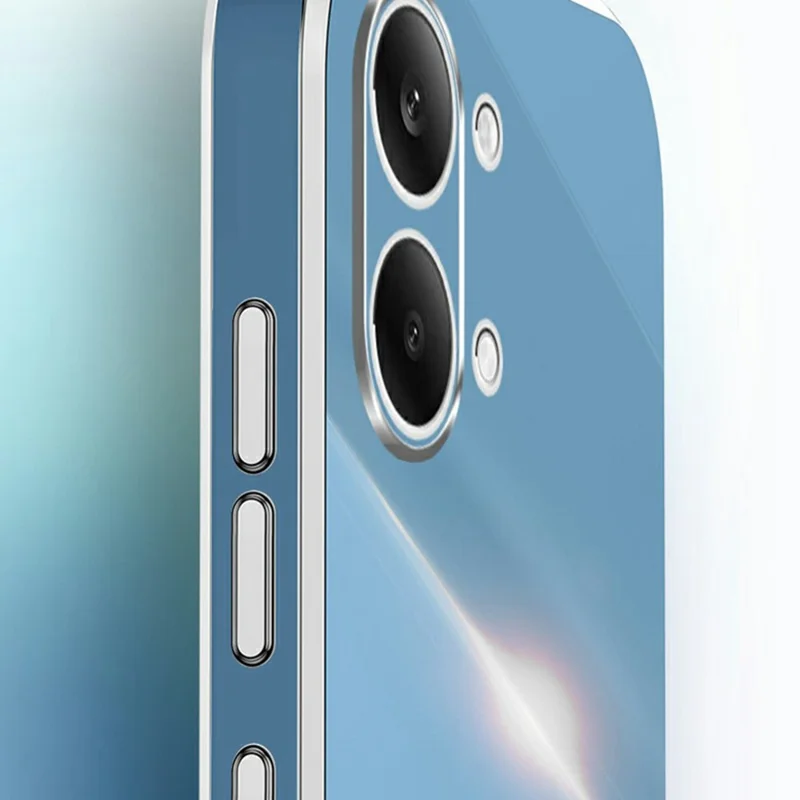 XINLI For Xiaomi Redmi Turbo 5 Max 5G  /  Poco X8 Pro Max 5G Case TPU Phone Cover with Electroplating Frame - Cyan