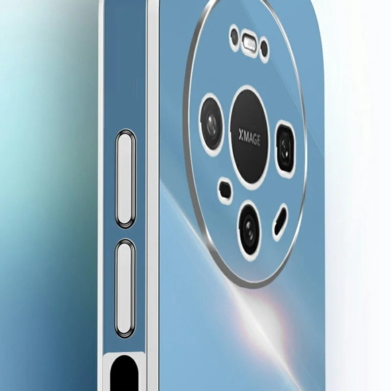 XINLI For Huawei Mate 80 Case Ring Kickstand Electroplating TPU Phone Cover - Cyan