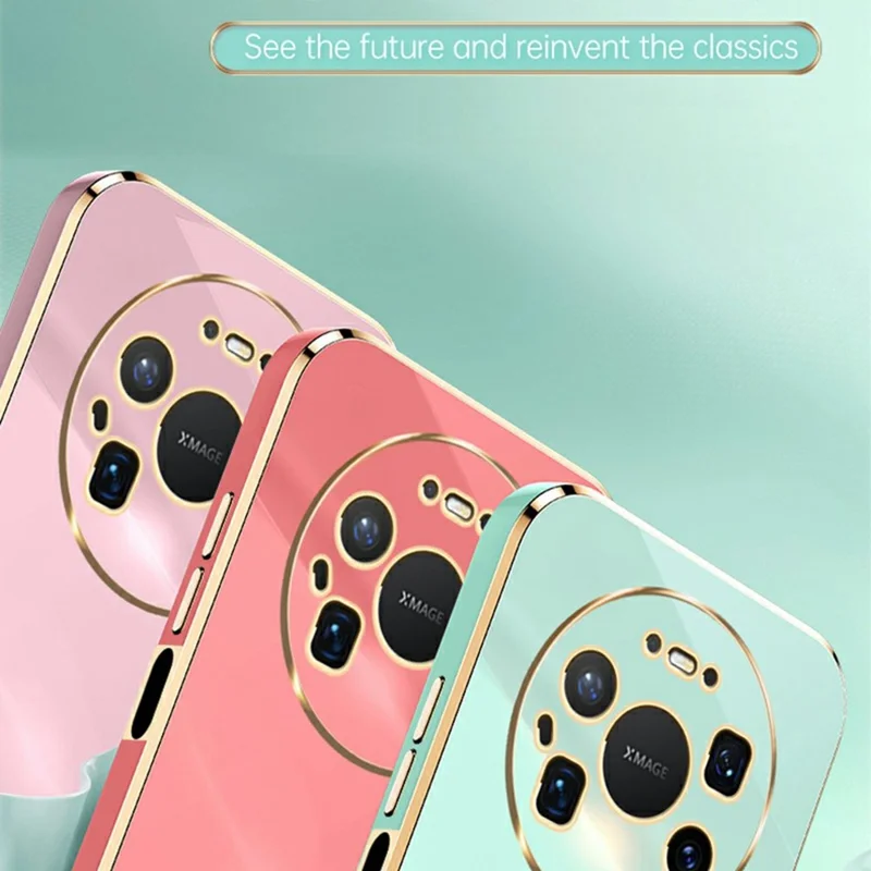 XINLI For Huawei Mate 80 Pro Max Case TPU Phone Cover with Electroplating Frame - Cyan