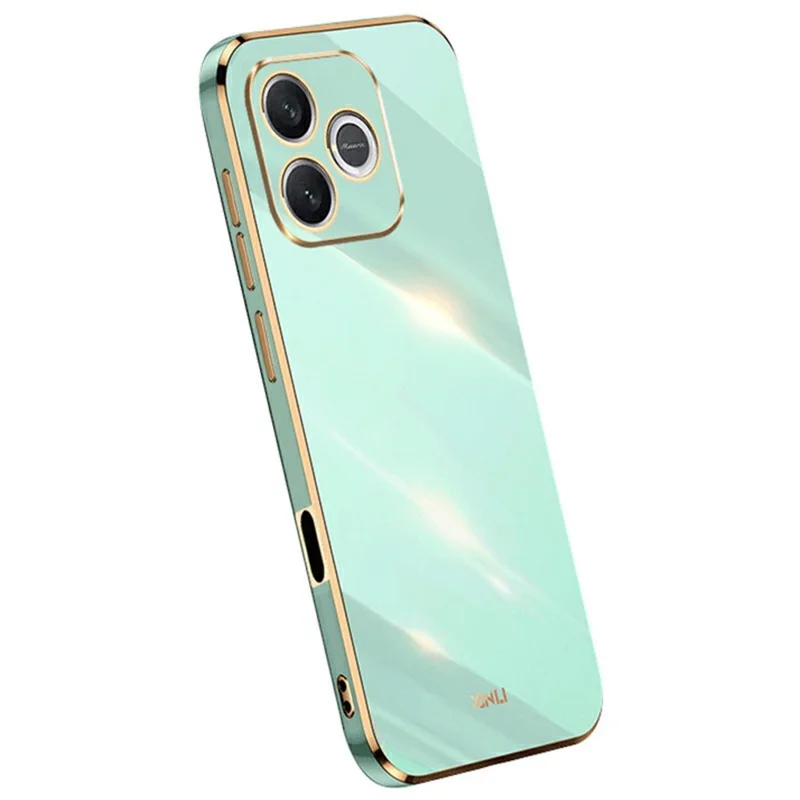 XINLI For Honor 600 Lite 5G Case TPU Phone Cover with Electroplating Frame - Cyan