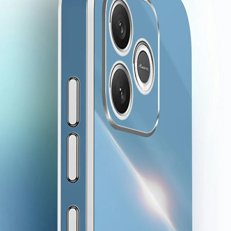 XINLI For Honor 600 Lite 5G Case TPU Phone Cover with Electroplating Frame - Cyan