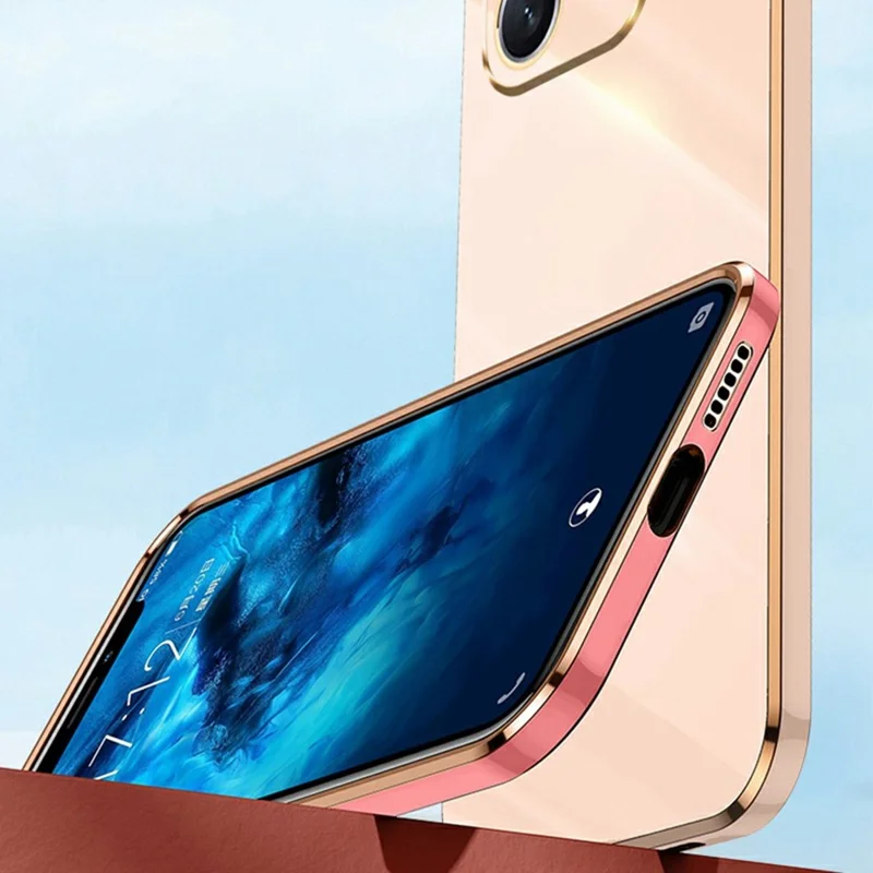 XINLI For Honor 600 Lite 5G Case TPU Phone Cover with Electroplating Frame - Cyan