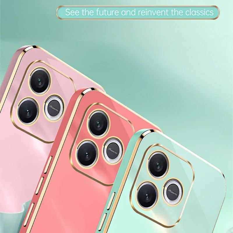 XINLI For Honor 600 Lite 5G Case Ring Kickstand Electroplating TPU Phone Cover - Cyan