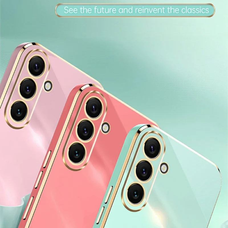 XINLI For Samsung Galaxy A37 5G Case Ring Kickstand Electroplating TPU Phone Cover - Cyan