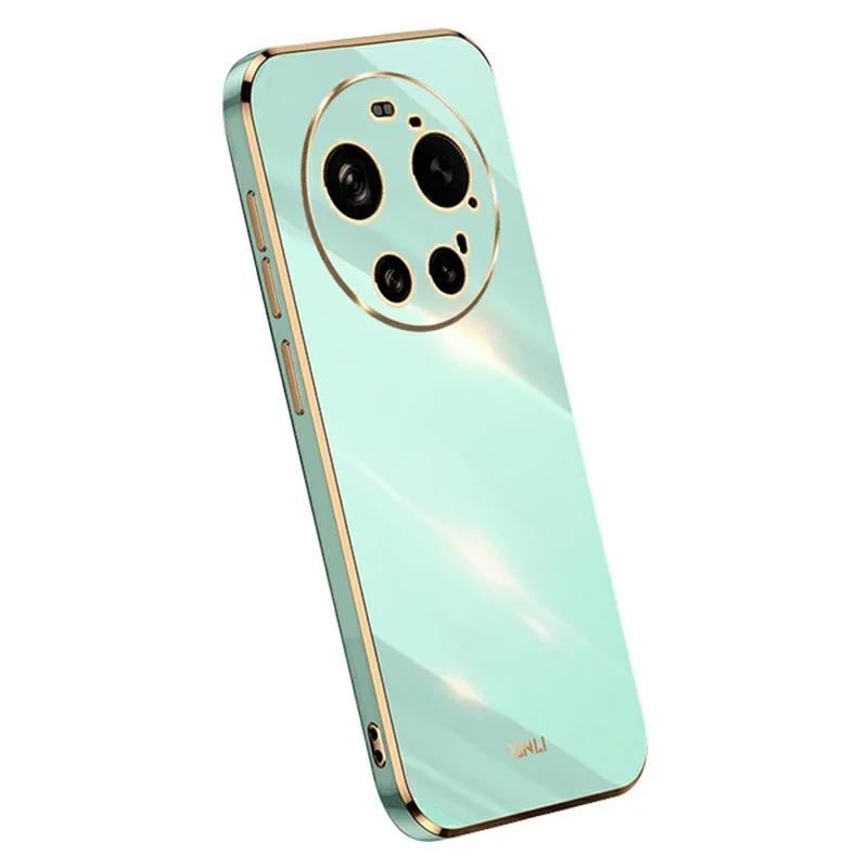 XINLI For Xiaomi 17 Ultra 5G Case TPU Phone Cover with Electroplating Frame - Cyan