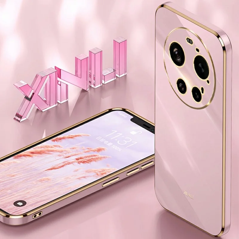 XINLI For Xiaomi 17 Ultra 5G Case TPU Phone Cover with Electroplating Frame - Cyan