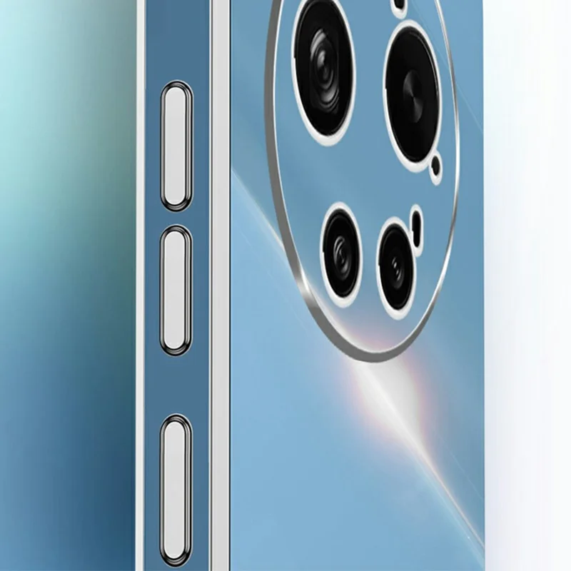 XINLI For Xiaomi 17 Ultra 5G Case TPU Phone Cover with Electroplating Frame - Cyan