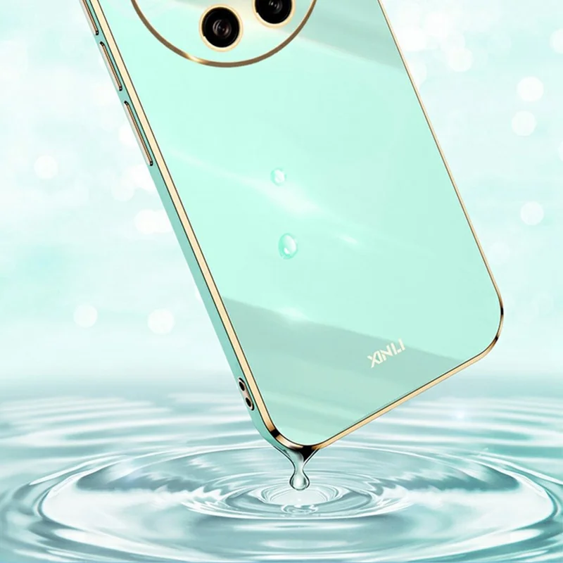 XINLI For Xiaomi 17 Ultra 5G Case TPU Phone Cover with Electroplating Frame - Cyan