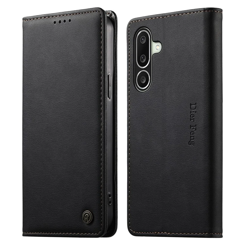 DIERFENG DF-019 till Samsung Galaxy A27 Läderfodral med Plånbok Magnetisk Flikhölja med Kortfack RFID-skydd - Svart