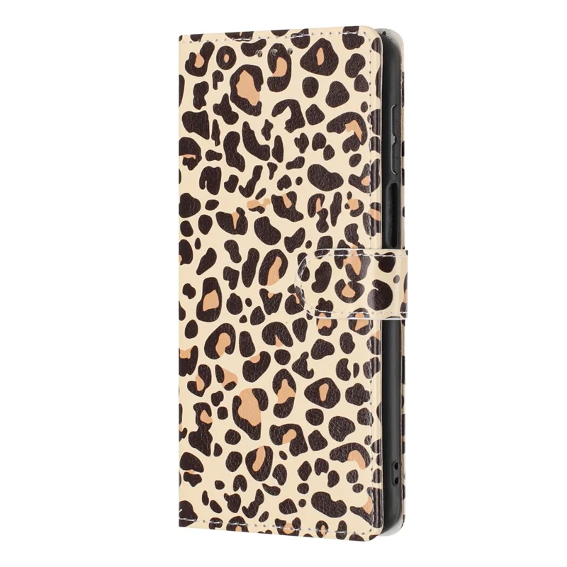 For Samsung Galaxy A05s 4G Wallet Case Pattern Printing PU Leather Stand Flip Phone Cover with Wrist Strap - Leopard Print