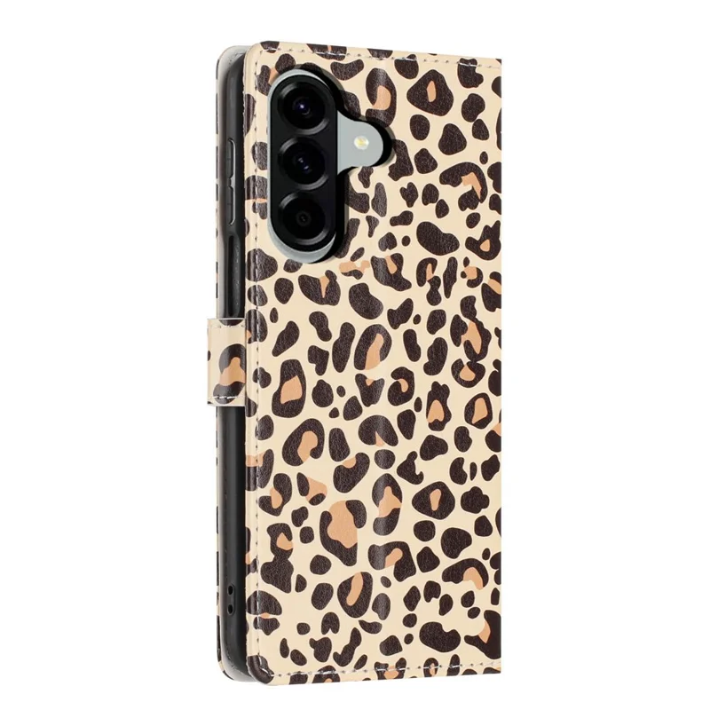 For Samsung Galaxy A05s 4G Wallet Case Pattern Printing PU Leather Stand Flip Phone Cover with Wrist Strap - Leopard Print