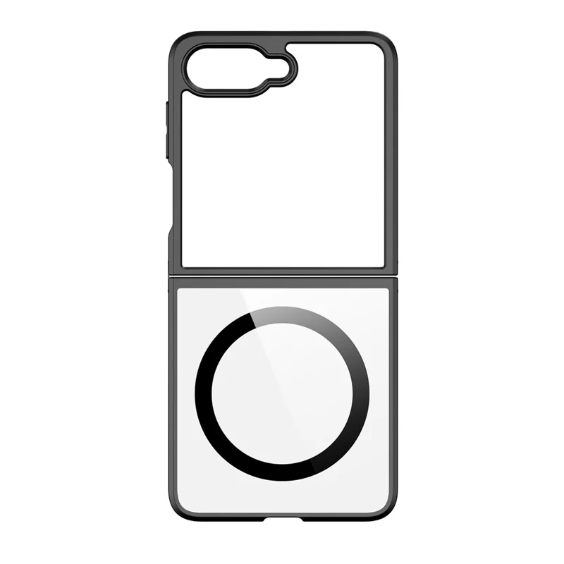 DUX DUCIS Aimo Series For Samsung Galaxy Z Flip8 Magnetic Case PC + TPU Clear Back Phone Cover (REACH Certification) - Black