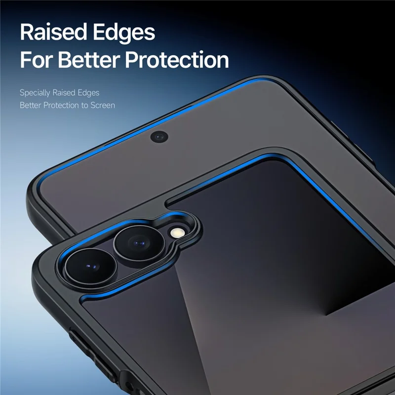 DUX DUCIS Aimo Series For Samsung Galaxy Z Flip8 Magnetic Case PC + TPU Clear Back Phone Cover (REACH Certification) - Black