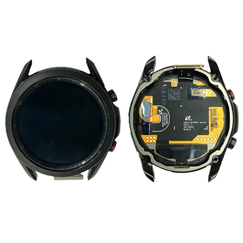 For Samsung Galaxy Watch3 45mm SM-R840 R845 OEM Grade S LCD Screen and Digitizer Assembly + Frame (Without Logo) - Black