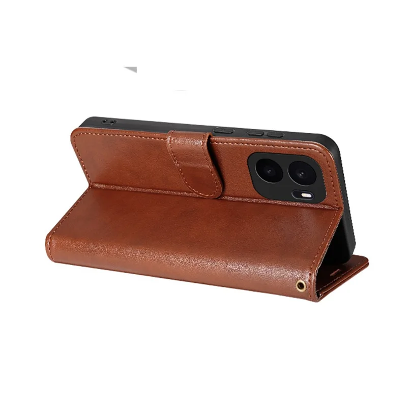 AZNS For OnePlus Ace 6 Ultra 5G Case Anti-Scratch PU Leather Stand Wallet Phone Cover - Brown