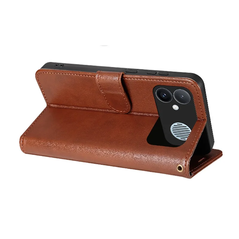 AZNS For Xiaomi Redmi K90 Max 5G Case Anti-Scratch PU Leather Stand Wallet Phone Cover - Brown