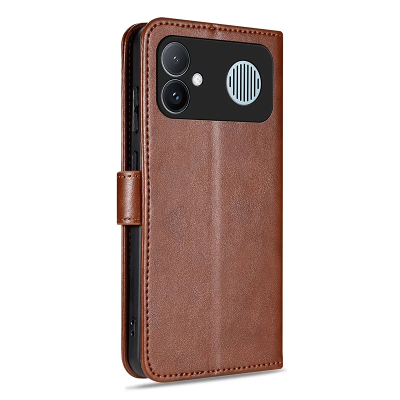 AZNS For Xiaomi Redmi K90 Max 5G Case Anti-Scratch PU Leather Stand Wallet Phone Cover - Brown