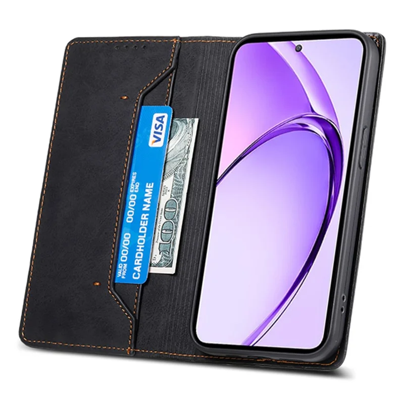 For Samsung Galaxy A27 5G Wallet Case RFID Blocking PU Leather Phone Cover - Black