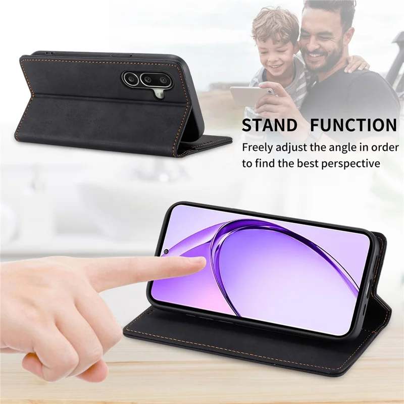 For Samsung Galaxy A27 5G Wallet Case RFID Blocking PU Leather Phone Cover - Black