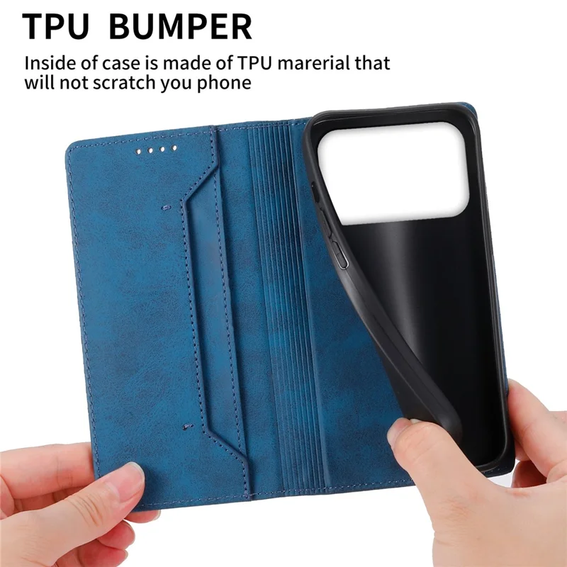 For Xiaomi Poco F8 Ultra 5G / Redmi K90 Pro Max 5G Wallet Case RFID Blocking PU Leather Phone Cover - Blue