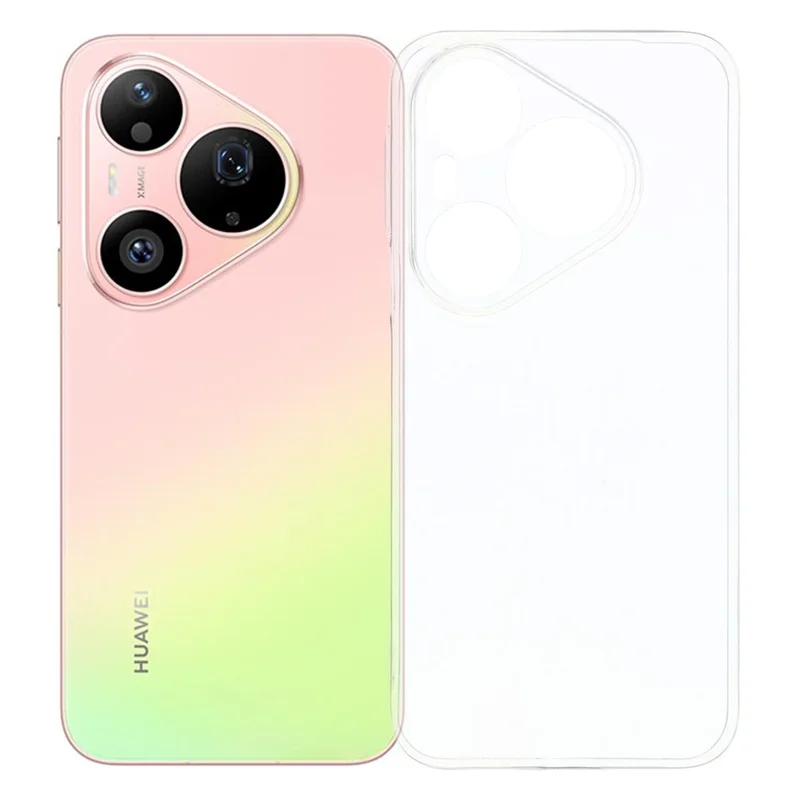 For Huawei Pura 90 Pro Back Cover Ultra Thin Flexible TPU Clear Phone Case - Transparent